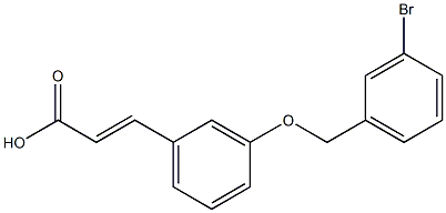 3-{3-[(3-bromophenyl)methoxy]phenyl}prop-2-enoic acid,,结构式