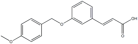 3-{3-[(4-methoxyphenyl)methoxy]phenyl}prop-2-enoic acid Struktur