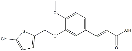 3-{3-[(5-chlorothiophen-2-yl)methoxy]-4-methoxyphenyl}prop-2-enoic acid Structure