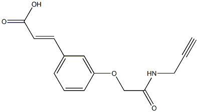 3-{3-[(prop-2-yn-1-ylcarbamoyl)methoxy]phenyl}prop-2-enoic acid Structure