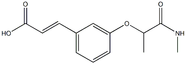 3-{3-[1-(methylcarbamoyl)ethoxy]phenyl}prop-2-enoic acid Structure