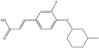 3-{3-fluoro-4-[(3-methylcyclohexyl)oxy]phenyl}prop-2-enoic acid|