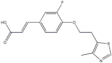  3-{3-fluoro-4-[2-(4-methyl-1,3-thiazol-5-yl)ethoxy]phenyl}prop-2-enoic acid