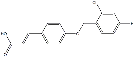 3-{4-[(2-chloro-4-fluorophenyl)methoxy]phenyl}prop-2-enoic acid Structure