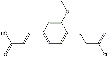 3-{4-[(2-chloroprop-2-en-1-yl)oxy]-3-methoxyphenyl}prop-2-enoic acid Structure