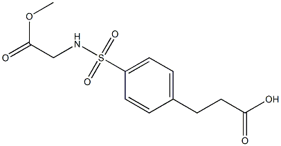 3-{4-[(2-methoxy-2-oxoethyl)sulfamoyl]phenyl}propanoic acid Structure