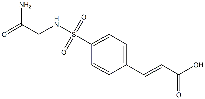 3-{4-[(carbamoylmethyl)sulfamoyl]phenyl}prop-2-enoic acid Structure