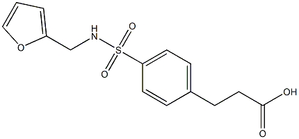 3-{4-[(furan-2-ylmethyl)sulfamoyl]phenyl}propanoic acid Structure