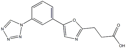 3-{5-[3-(1H-1,2,3,4-tetrazol-1-yl)phenyl]-1,3-oxazol-2-yl}propanoic acid|