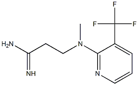 3-{methyl[3-(trifluoromethyl)pyridin-2-yl]amino}propanimidamide 化学構造式