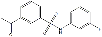 3-acetyl-N-(3-fluorophenyl)benzene-1-sulfonamide Structure