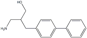 3-amino-2-[(4-phenylphenyl)methyl]propan-1-ol Struktur