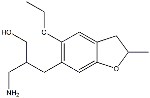 3-amino-2-[(5-ethoxy-2-methyl-2,3-dihydro-1-benzofuran-6-yl)methyl]propan-1-ol,,结构式