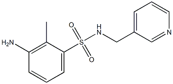 3-amino-2-methyl-N-(pyridin-3-ylmethyl)benzene-1-sulfonamide 结构式