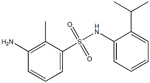 3-amino-2-methyl-N-[2-(propan-2-yl)phenyl]benzene-1-sulfonamide,,结构式