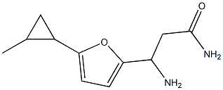 3-amino-3-[5-(2-methylcyclopropyl)furan-2-yl]propanamide Structure