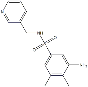 3-amino-4,5-dimethyl-N-(pyridin-3-ylmethyl)benzene-1-sulfonamide 结构式