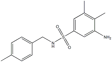 3-amino-4,5-dimethyl-N-[(4-methylphenyl)methyl]benzene-1-sulfonamide