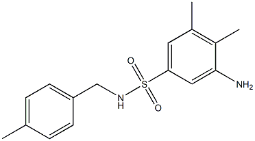 3-amino-4,5-dimethyl-N-[(4-methylphenyl)methyl]benzene-1-sulfonamide Structure