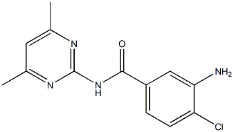 3-amino-4-chloro-N-(4,6-dimethylpyrimidin-2-yl)benzamide Structure