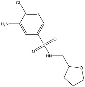 3-amino-4-chloro-N-(oxolan-2-ylmethyl)benzene-1-sulfonamide Struktur