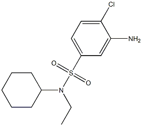 3-amino-4-chloro-N-cyclohexyl-N-ethylbenzene-1-sulfonamide Structure