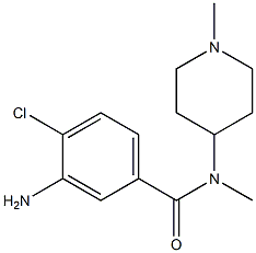 3-amino-4-chloro-N-methyl-N-(1-methylpiperidin-4-yl)benzamide Structure