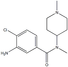 3-amino-4-chloro-N-methyl-N-(1-methylpiperidin-4-yl)benzamide,,结构式