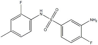  3-amino-4-fluoro-N-(2-fluoro-4-methylphenyl)benzene-1-sulfonamide