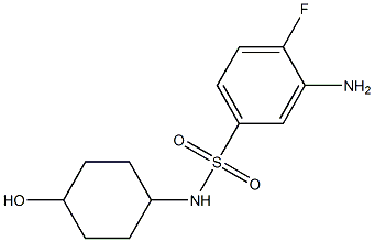  3-amino-4-fluoro-N-(4-hydroxycyclohexyl)benzene-1-sulfonamide