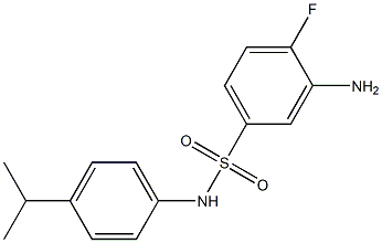 3-amino-4-fluoro-N-[4-(propan-2-yl)phenyl]benzene-1-sulfonamide