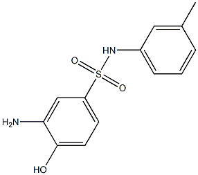 3-amino-4-hydroxy-N-(3-methylphenyl)benzene-1-sulfonamide 化学構造式