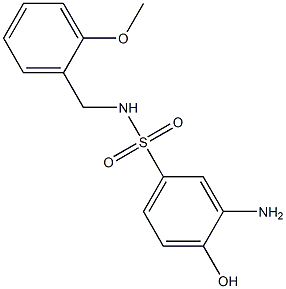 3-amino-4-hydroxy-N-[(2-methoxyphenyl)methyl]benzene-1-sulfonamide 结构式