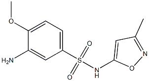 3-amino-4-methoxy-N-(3-methyl-1,2-oxazol-5-yl)benzene-1-sulfonamide 结构式