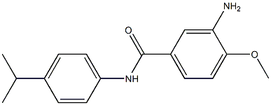 3-amino-4-methoxy-N-[4-(propan-2-yl)phenyl]benzamide 结构式