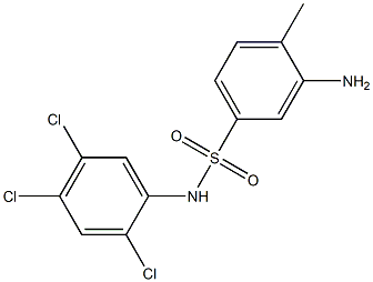 3-amino-4-methyl-N-(2,4,5-trichlorophenyl)benzene-1-sulfonamide 化学構造式