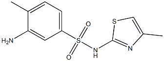 3-amino-4-methyl-N-(4-methyl-1,3-thiazol-2-yl)benzene-1-sulfonamide Struktur