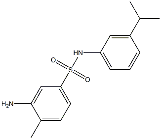 3-amino-4-methyl-N-[3-(propan-2-yl)phenyl]benzene-1-sulfonamide 结构式