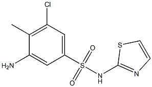 3-amino-5-chloro-4-methyl-N-(1,3-thiazol-2-yl)benzene-1-sulfonamide