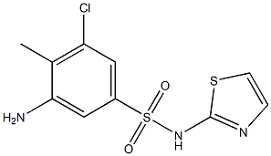  3-amino-5-chloro-4-methyl-N-(1,3-thiazol-2-yl)benzene-1-sulfonamide