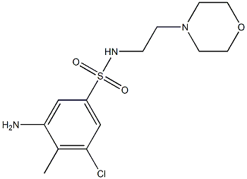 3-amino-5-chloro-4-methyl-N-[2-(morpholin-4-yl)ethyl]benzene-1-sulfonamide Structure