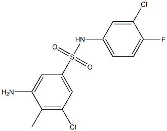 3-amino-5-chloro-N-(3-chloro-4-fluorophenyl)-4-methylbenzene-1-sulfonamide