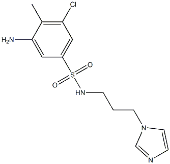  3-amino-5-chloro-N-[3-(1H-imidazol-1-yl)propyl]-4-methylbenzene-1-sulfonamide