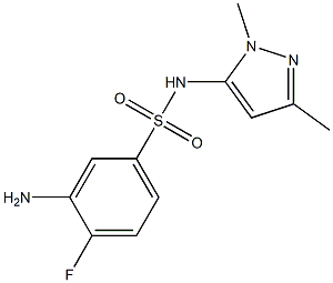 3-amino-N-(1,3-dimethyl-1H-pyrazol-5-yl)-4-fluorobenzene-1-sulfonamide