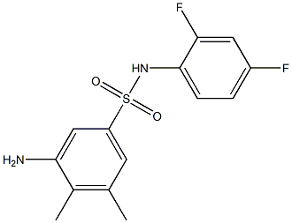 3-amino-N-(2,4-difluorophenyl)-4,5-dimethylbenzene-1-sulfonamide 结构式
