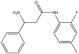 3-amino-N-(2-fluoro-4-methylphenyl)-3-phenylpropanamide 结构式