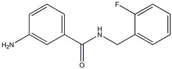 3-amino-N-(2-fluorobenzyl)benzamide 化学構造式