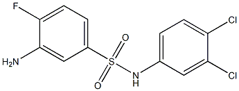 3-amino-N-(3,4-dichlorophenyl)-4-fluorobenzene-1-sulfonamide,,结构式