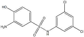 3-amino-N-(3,5-dichlorophenyl)-4-hydroxybenzene-1-sulfonamide Struktur