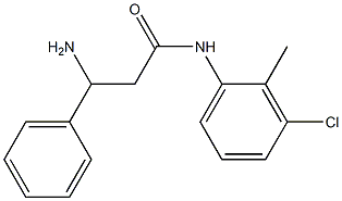 3-amino-N-(3-chloro-2-methylphenyl)-3-phenylpropanamide Structure